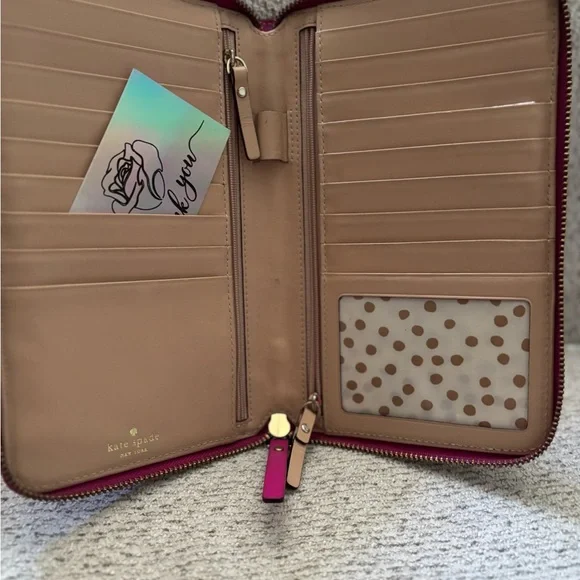 Kate Spade Fuchsia Large Zip Wallet - Picture 8 of 17
